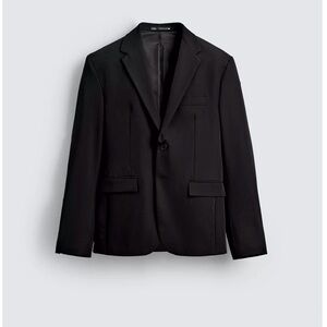 Zara Man Suits Collection Black Blazer USA 44